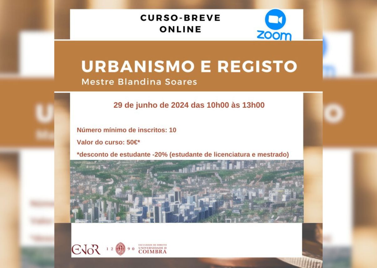 CENoR realizará curso sobre Urbanismo no próximo dia 29 de junho